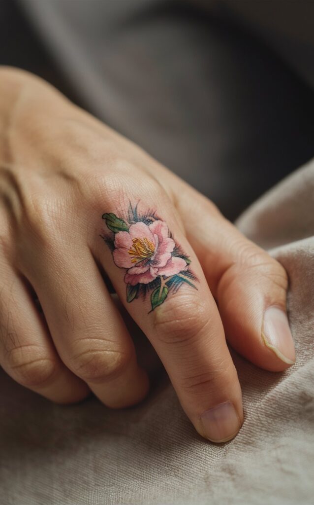 February birth flower tattoo small