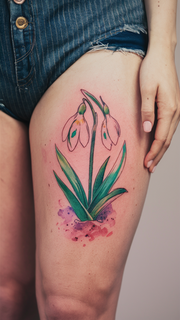 January birth flower tattoo ideas