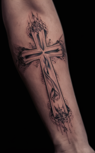 cross tattoo on hand