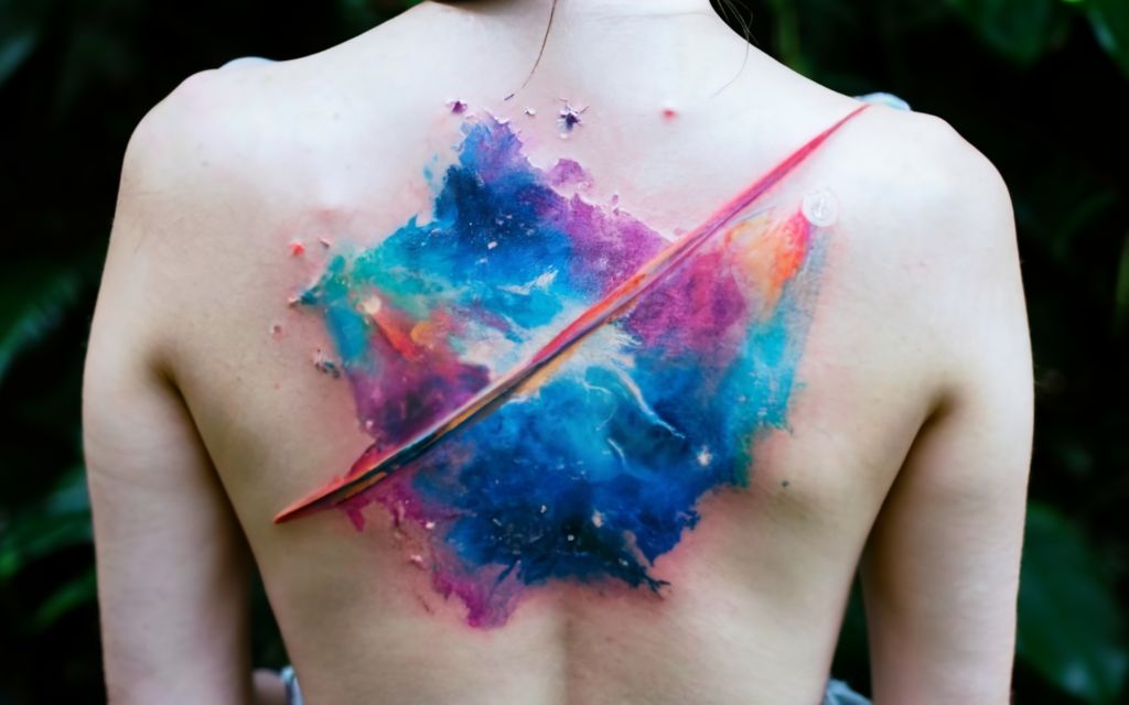 galaxy tattoo cover