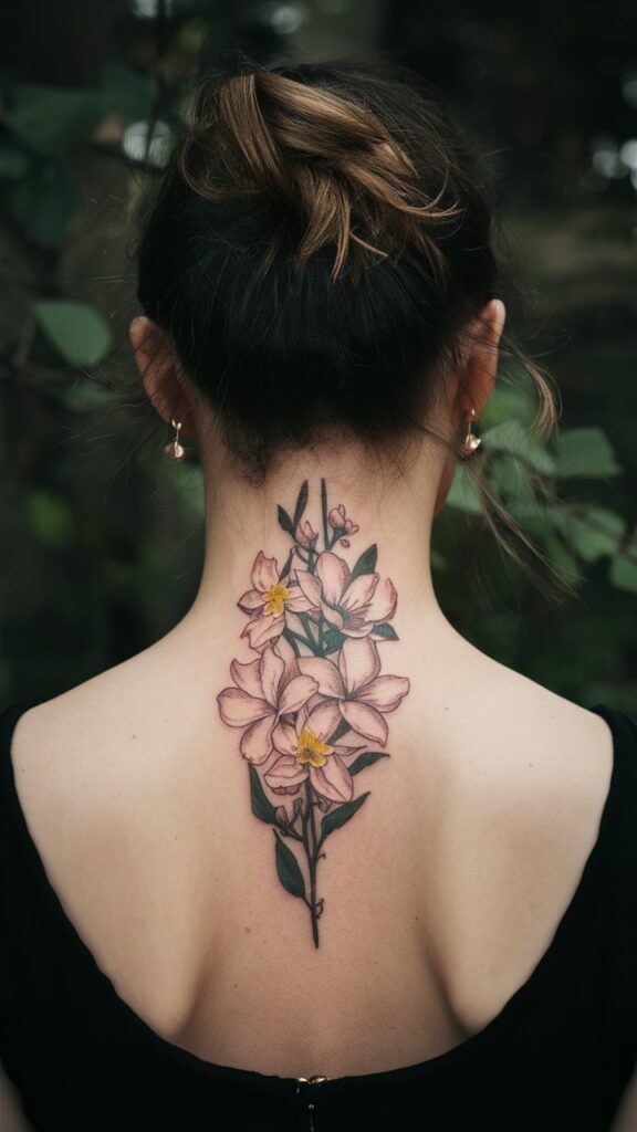 June birth flower tattoo female