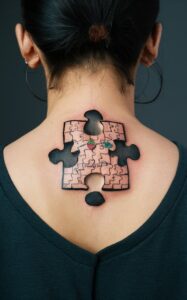 puzzle piece tattoos for couples - Puzzle piece tattoos for females - Puzzle piece tattoo small - Puzzle piece tattoo ideas