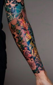 quarter sleeve tattoo forearm