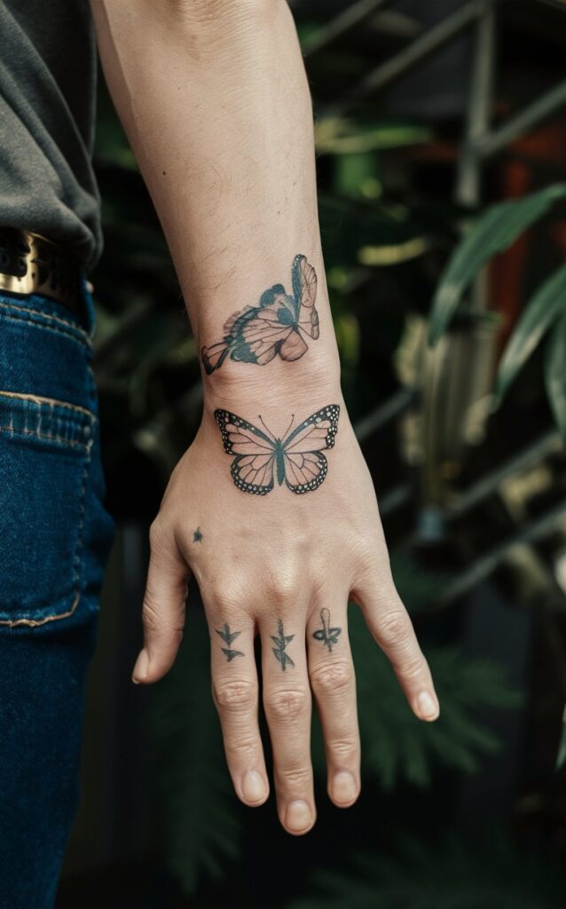Butterfly hand tattoo ideas