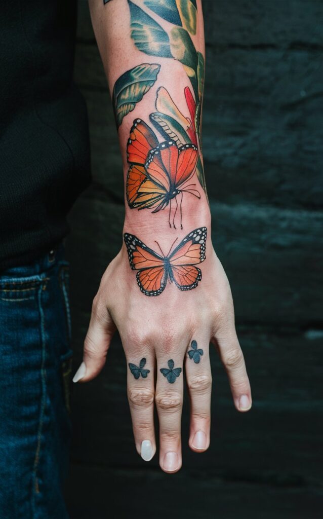 Butterfly hand tattoo ideas