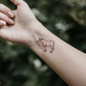 Cow tattoo small - cow tattoos for females - cow tattoo designs - cow tattoo meaning - Cow tattoos for guys - cow tattoo simple