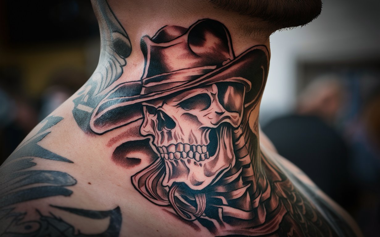 Cowboys Skull Tattoo cover