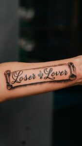 Loser lover tattoo small - loser lover it meaning - Loser lover tattoo ideas - loser lover tattoo stencil