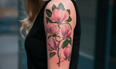 Magnolia flowers tattoo