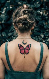 Red butterfly tattoo on hand- red butterfly tattoo meaning - red butterfly tattoo neck - Red butterfly tattoo small - Red butterfly tattoo female - red butterfly tattoo behind ear