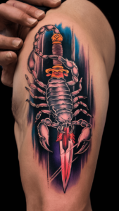 scorpion tattoo on hand- scorpion tattoo neck - scorpion tattoo design - scorpion tattoo arm - best tattoo for scorpio zodiac - Scorpion tattoo small