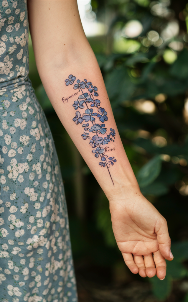 Forget me not tattoo ideas