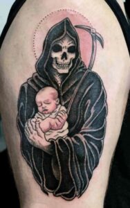 tattoos about death of a loved one - death tattoo symbol- Death tattoos for men- Death tattoos small - death tattoo on hand