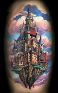 howl's moving castle tattoo small - Howl's moving castle tattoo ideas - howl tattoo ghibli calcifer tattoo - howls moving castle tattoo sleeve