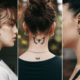 Neck Butterfly Tattoo For female