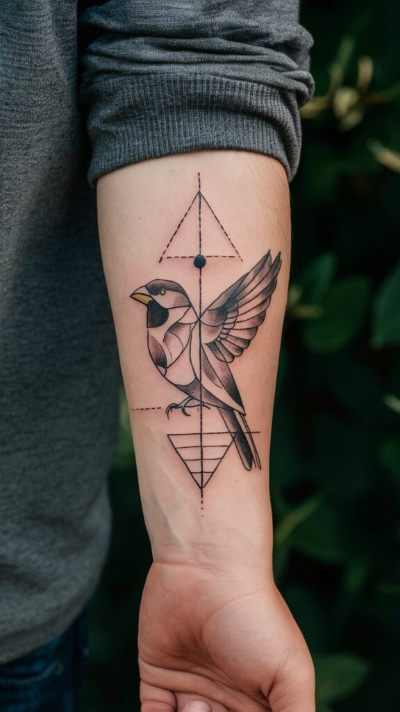 sparrow tattoo on hand