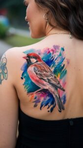 sparrow tattoos for females