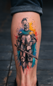 knight tattoo traditional