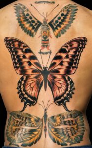 traditional butterfly tattoo black and white - Traditional butterfly tattoo small - Traditional butterfly tattoo female - traditional butterfly tattoo black and grey - traditional butterfly tattoo man