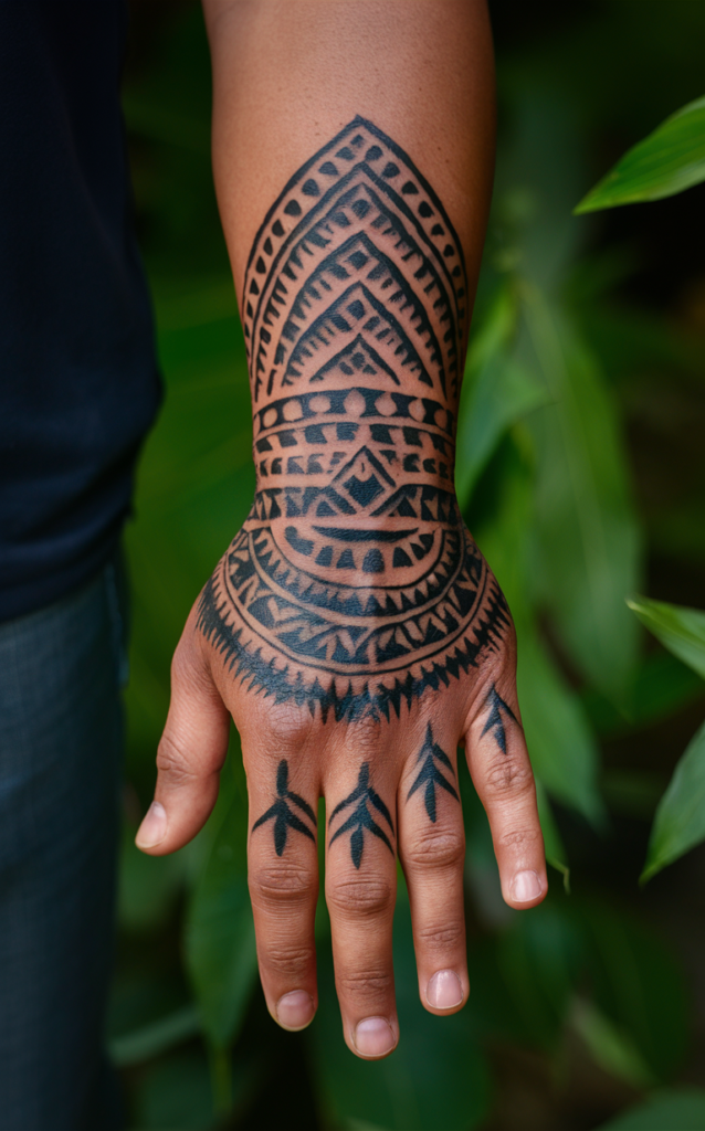 american traditional hand tattoo