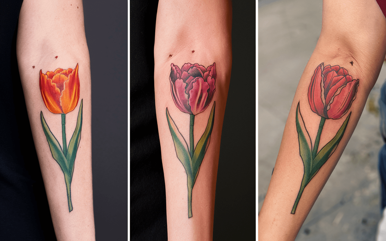 Tulip Tattoo Ideas for female