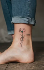 Jan birth flower tattoo meaning - Jan birth flower tattoo with name - Jan birth flower tattoo small - Jan birth flower tattoo female - January birth flower - Jan birth flower tattoo ideas