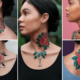 flower cover up tattoo