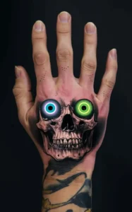 Hand skull tattoos for guys - Hand skull tattoo meaning - skull hand tattoo drawing - skull hand tattoo designs - skull tattoo on hand girl - small skull tattoo on hand
